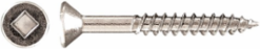10-13 x 1/2 Inch Zinc Plated Carbon Steel Flat Head Square Drive Wood Screw, 100 Pieces