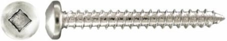 6-18 x 3/4 Inch Carbon Steel Pan Head Square Drive Tapping Screw, Zinc Plated, Pack of 100