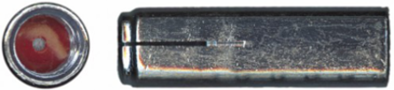 3/8 Inch x 1-9/16 Inch Drop-In Anchors, Carbon Steel, Zinc Plated, 1/2 Inch Drill Size