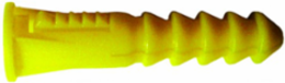 No. 6-8 x 1 Inch Yellow Plastic Hollow Wall Anchor, Engineered Plastic, Pack of 100