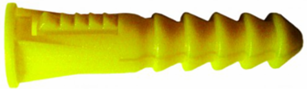 Yellow Plastic Hollow Wall Anchor #12 - #14 x 1-1/2 Inch, Pack of 100