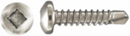 10 x 2 Inch Self-Drilling Tapping Screws, Pan Head, Zinc Plated, Pack of 100