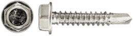 10 x 1/2 Inch Indented Hex Washer Head Self-Drilling Screws, Carbon Steel, Pack of 1000