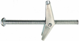 1/4 Inch x 4 Inch Round Head Toggle Bolts, Square/Slotted, 40 Pieces, Zinc Plated