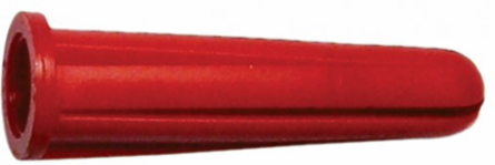 Red Plastic Conical Wall Anchors #8 x 10, 7/8 Inch Length, Pack of 900