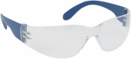 Rimless Safety Glasses with Blue Metal Detectable Temple, Clear Lens and Anti-Scratch / Anti-Fog Coating, Clear, OS