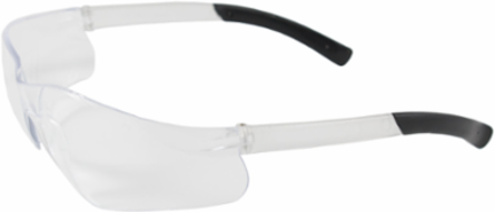 Rimless Safety Glasses with Clear Temple, Clear Lens and Anti-Scratch / Anti-Fog Coating, Clear, OS