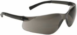 Rimless Safety Glasses with Dark Gray Temple, Gray Lens and Anti-Scratch Coating, Dark Gray, OS