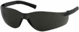 Rimless Safety Glasses with Dark Gray Temple, Gray Lens and Anti-Scratch / Anti-Fog Coating, Dark Gray, OS