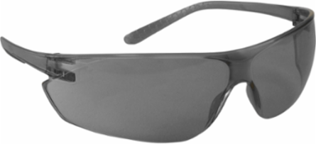 Rimless Safety Glasses with Gray Temple, Gray Lens and Anti-Scratch / Anti-Fog Coating, Gray, OS