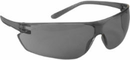 Rimless Safety Glasses with Gray Temple, Gray Lens and Anti-Scratch / Anti-Fog Coating, Gray, OS