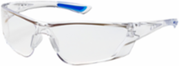Rimless Safety Glasses with Clear Temple, Clear Lens and Anti-Scratch / Anti-Reflective Coating, Clear, OS