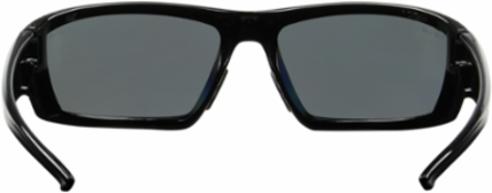Full Frame Safety Glasses with Black Frame, Polarized Gray Lens and Anti-Scratch / Anti-Fog Coating, Black, OS