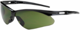 Semi-Rimless Safety Glasses with Black Frame, IR Filter Shade 3.0 Lens and Anti-Scratch Coating, Black, OS