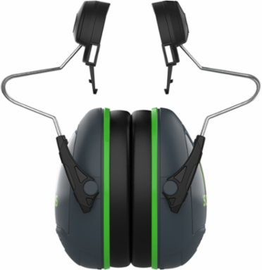Full Brim Mounted Passive Ear Muff - NRR 22, Dark Gray, OS