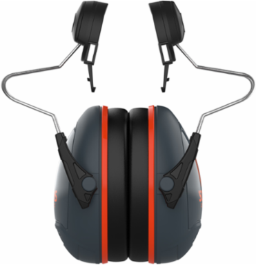 Full Brim Mounted Passive Ear Muff - NRR 24, Dark Gray, OS