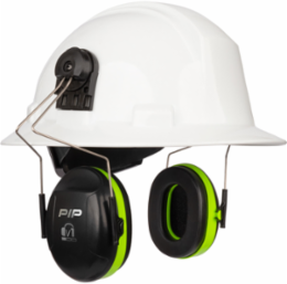 V1 Full Brim Mounted Passive Ear Muff - NRR 23, Neon Green, OS