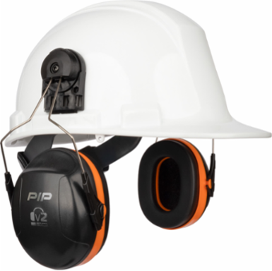 V2 Cap Mounted Passive Ear Muff - NRR 24, Neon Orange, OS