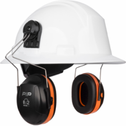 V2 Full Brim Mounted Passive Ear Muff - NRR 25, Neon Orange, OS