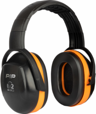 V2 Passive Ear Muff with Adjustable Headband - NRR 25, Neon Orange, OS