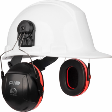 V3 Cap Mounted Passive Ear Muff - NRR 26, Neon Red, OS