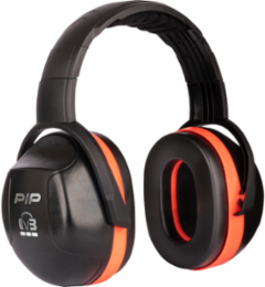 V3 Passive Ear Muff with Adjustable Headband - NRR 29, Neon Red, OS