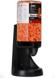 Prefilled Mega Bullet™ Plus Ear Plug Dispenser - 500 Pairs, Black, DISPLAY