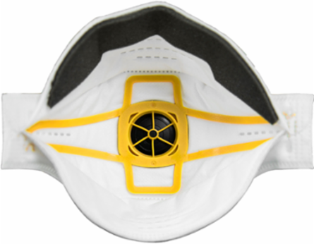 Premium N95 Flat Fold Disposable Respirator with Valve - 10 Pack, White, OS