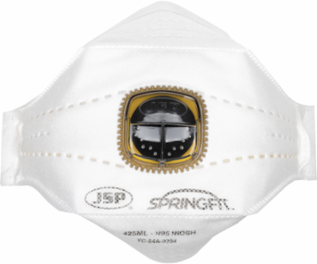 Premium N95 Flat Fold Disposable Respirator with Valve - 10 Pack, White, OS