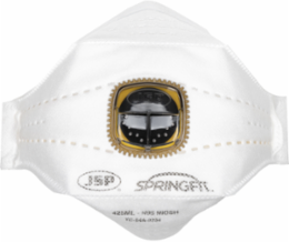 Premium N95 Flat Fold Disposable Respirator with Valve - 10 Pack, White, OS