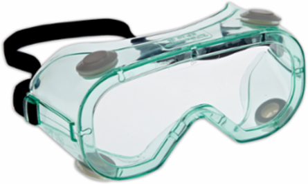 Indirect Vent Goggle with Clear Green Body, Clear Lens and 3A Coating