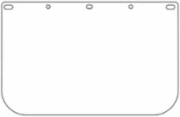 Universal Fit PETG Safety Visor - 0.04" Thickness