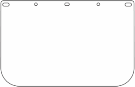 Universal Fit Polycarbonate Safety Visor - 0.04" Thickness