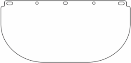 Universal Fit PETG Safety Visor - 0.04" Thickness