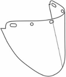 Aspherical Polycarbonate Safety Visor - 0.06" Thickness