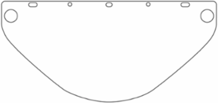 Universal Fit PETG Safety Visor - 0.04" Thickness