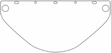 Universal Fit PETG Safety Visor - 0.06" Thickness