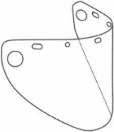 Aspherical Polycarbonate Safety Visor - 0.06" Thickness