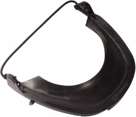 Cap-mounted face-shield bracket with elastic band and rubber gasket