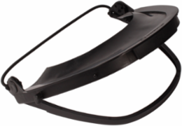 Cap-mounted face-shield bracket with elastic band and rubber gasket