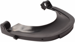 Cap-mounted face-shield bracket with rubber gasket