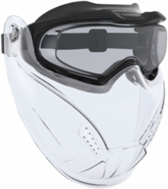Indirect Vent Goggle with Clear Shield, Black Frame, Clear Lens and 4A Coating - FR Strap