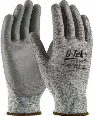 Seamless Knit PolyKor® Blended Glove with Polyurethane Coated Flat Grip on Palm & Fingers