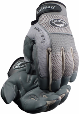 GLOVE PADDED DEERSKIN GRAY AIRMESH BACK