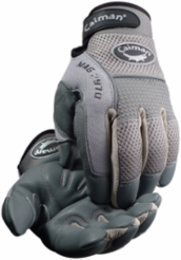 GLOVE PADDED DEERSKIN GRAY AIRMESH BACK