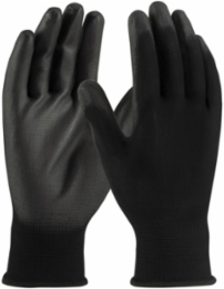 Seamless Knit Polyester Glove with Polyurethane Coated Flat Grip on Palm & Fingers