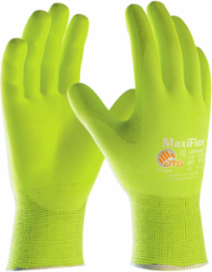 GLOVE NYLON/ELASTANE NITRILE 15G HI-VIS