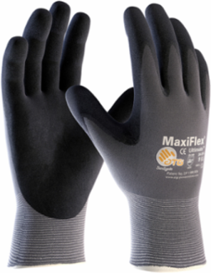 Seamless Knit Nylon/Elastane Glove with Nitrile Coated MicroFoam Grip on Palm & Fingers - Hang Tagged