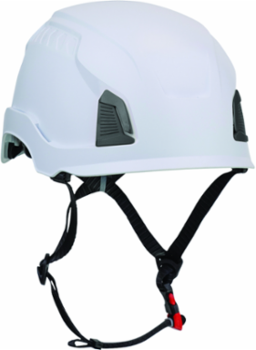 Industrial Climbing Helmet, Type II, Non-MIPS, ABS Shell, EPS Liner, HDPE Suspension, Wheel Ratchet Adjustment, with 4-Point Chin Strap