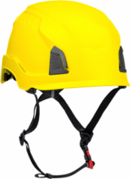 Industrial Climbing Helmet, Type II, Non-MIPS, ABS Shell, EPS Liner, HDPE Suspension, Wheel Ratchet Adjustment, with 4-Point Chin Strap